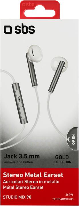 Immagine prodotto SBS Auricolari stereo in metallo (Nessuna soppressione del rumore, Cablato)
