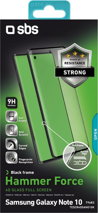 Produktbild SBS Glass Screen Protector 4D Full Glass für Samsung Galaxy Note 10 (1 Stück, Samsung Galaxy Note 10)