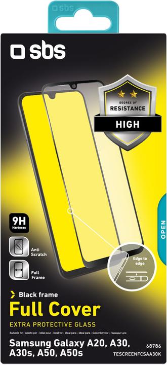 Actual product image SBS Full Cover Glass Screen Protector for Samsung Galaxy A20/A30/A30s/A50/A50s (1 Piece, Samsung Galaxy A30, Samsung Galaxy A30s, Samsung Galaxy A20, Samsung Galaxy A50, Samsung Galaxy A50s)