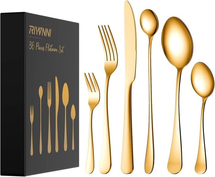Actual product image Riwnni Flatware set (36 Piece, Cutlery set)
