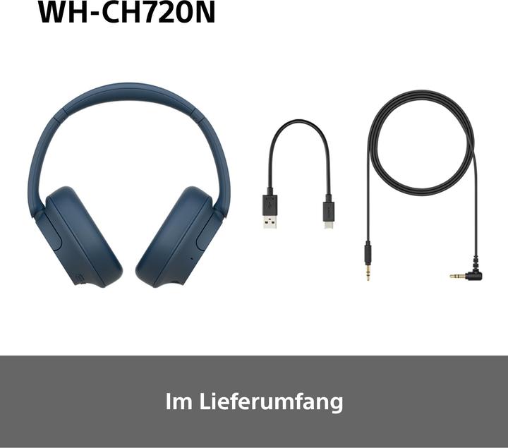 Produktbild Sony WH-CH720N (NC, 35 h, Kabellos, Kabelgebunden)