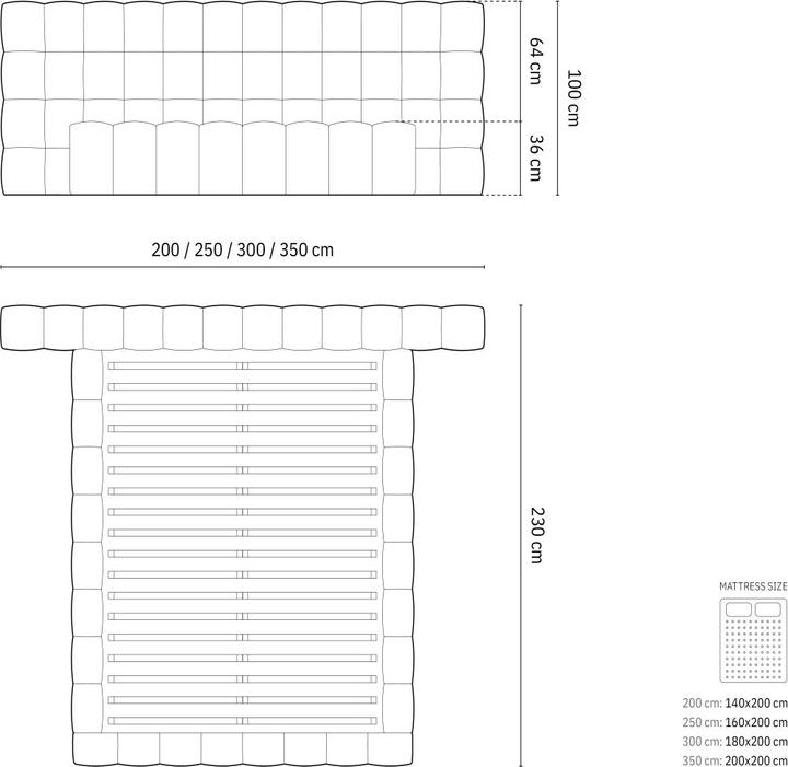 Produktbild Micadoni Mamaia (100 x 250 cm)