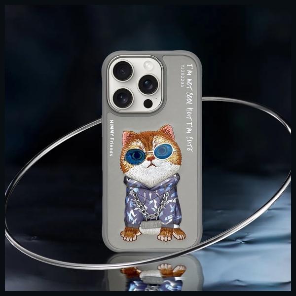 Image du produit Nimmy case iPhone 16 Pro 6.3" gray Glasses Cool Cat (Apple iPhone 16 Pro)
