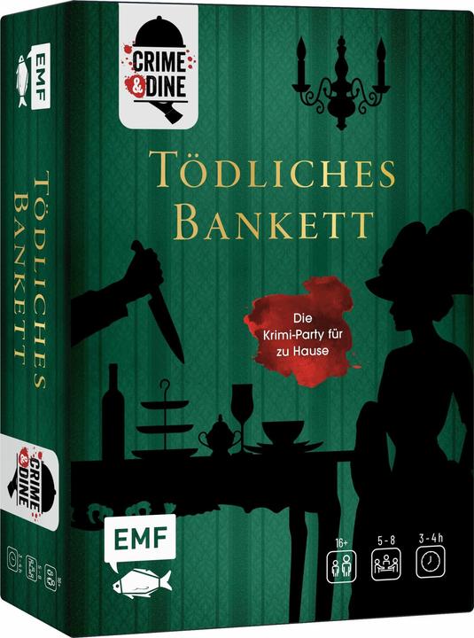 Productafbeelding Crime & Dine – Das Krimi-Dinner-Set: Tödliches Bankett (Duits, Zakelijke Olifant Paperdice Solutions GmbH, 2022)