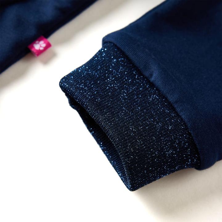 Actual product image VidaXL Children's dress with long sleeves navy blue 104,Material: 95 (104)