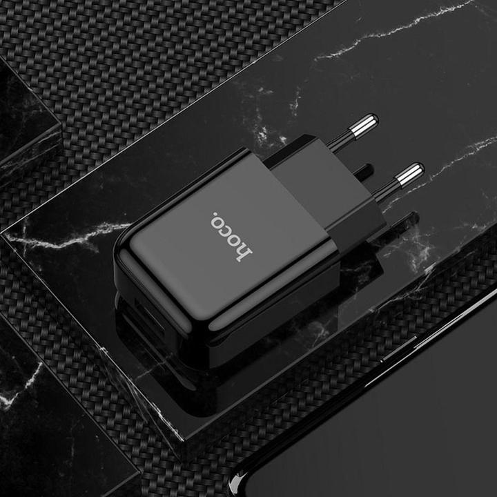Produktbild Hoco Adapter travel charger USB A + cable USB A to Type C 2.1A N2 black (2.10 W)