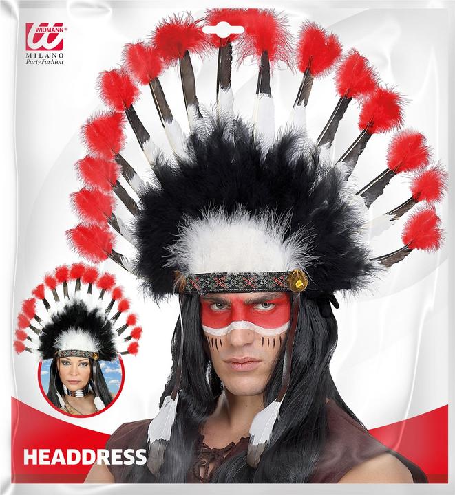 Actual product image Widmann Indian feather headdress (One size)