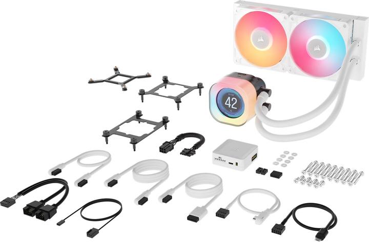 Actual product image Corsair iCUE LINK TITAN 240 RX LCD White AIO, 240mm Radiator, Liquid CPU Cooler