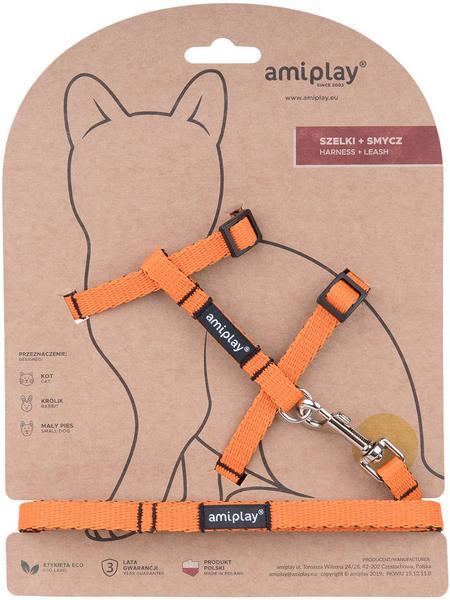 Immagine prodotto amiplay Pettorina + guinzaglio per gatto Twist, M, arancione (M, Cane, Generale)
