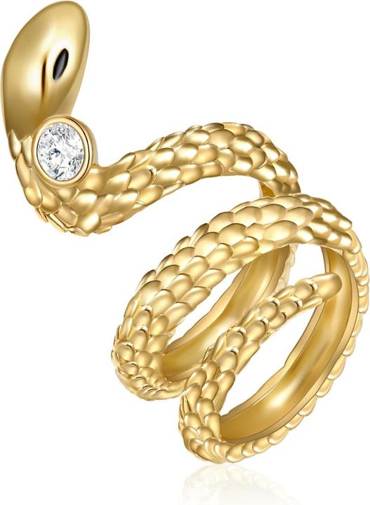 Lulu & Jane Schlange Metall-Legierung verziert mit Kristallen von Swarovski® gelbgold - 33014