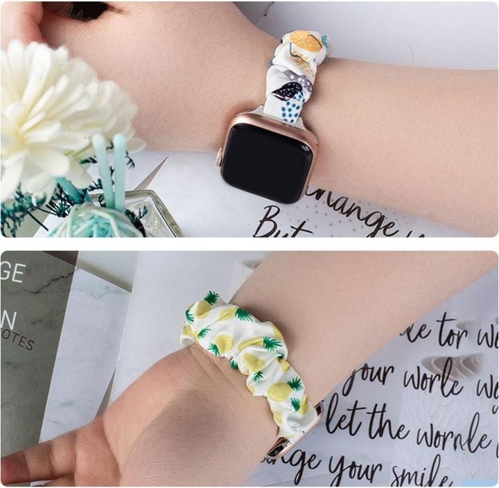 Productafbeelding Hurtel Stoffen bandje voor Watch 7 / 6 / 5 / 4 / 3 / 2 / SE (41 / 40 / 38mm) armband met elastiek p (Textiel met elastische band)