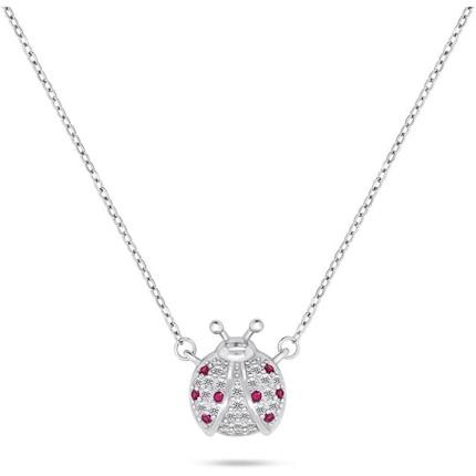 Image du produit Brilio Argent - Beau collier en argent Ladybug avec zircons NCL107W