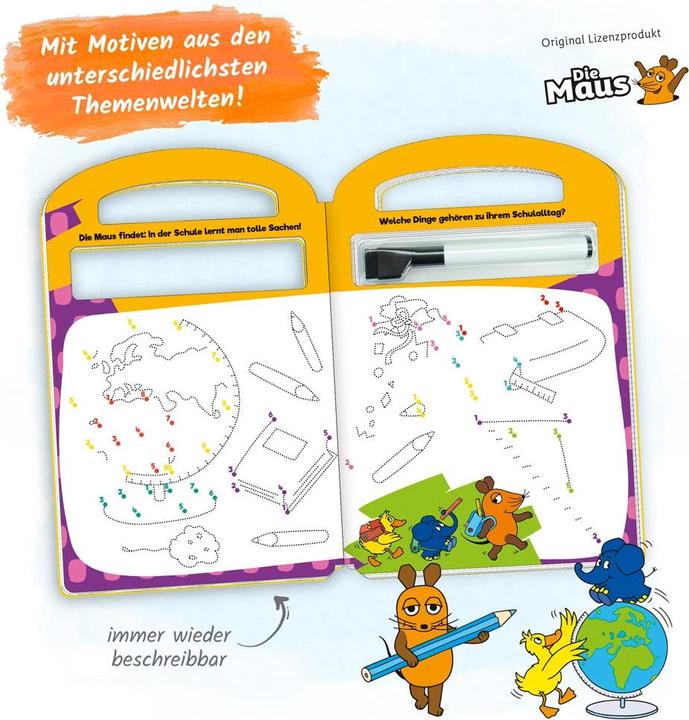 Actual product image Write and Wipe Away From Dot To Dot The Mouse multicoloured