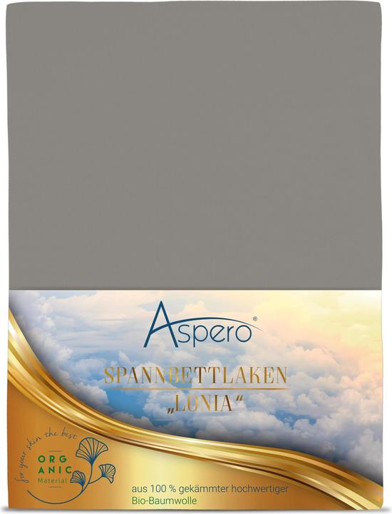 Produktbild Aspero Bio-Baumwoll Spannbettlaken Minas (90 x 200 x 35 cm)