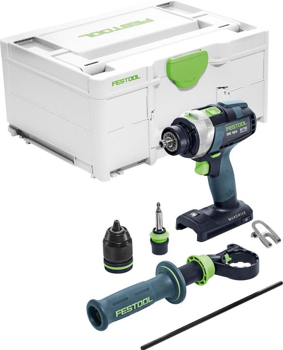 Productafbeelding Festool Accu klopboormachine QUADRIVE TPC 18/4 I-Basic (Oplaadbare batterij)