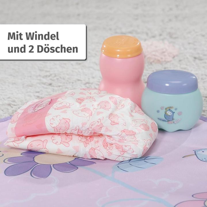 Actual product image Zapf Creation Baby Annabell doll changing bag with changing mat, nappy and 2 jars