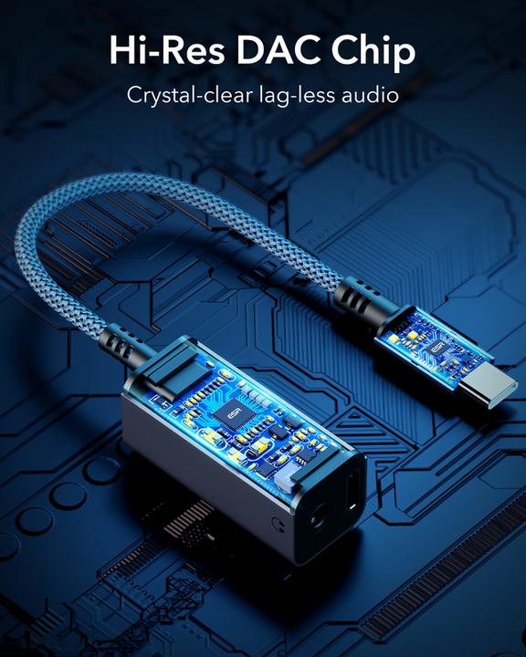 Actual product image ESR 2 IN 1 USB-C - Headphone Jack Adapter (USB Type C, 3.5mm jack)