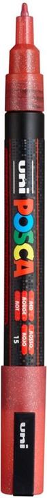 Actual product image Posca Marker PC-3M round tip (Glitter Red, 1.30 mm, 1 x)