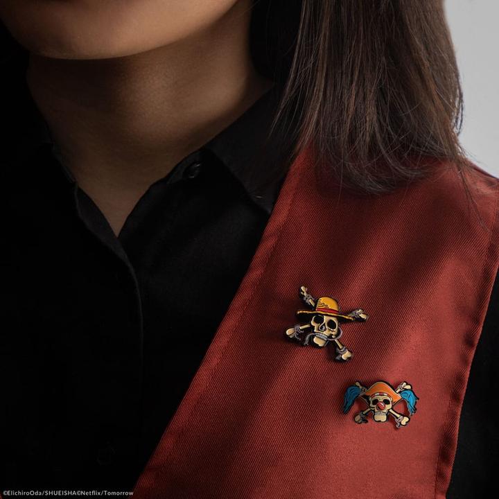 Produktbild Cinereplicas One Piece Ansteck-Pins 2er-Pack Luffy & Buggy