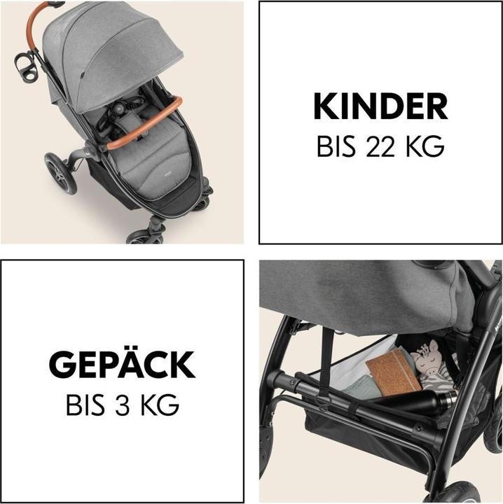Image du produit Hauck Poussettes Buggy & Sport Poussette UpTown Black (avec fonction de couchage)
