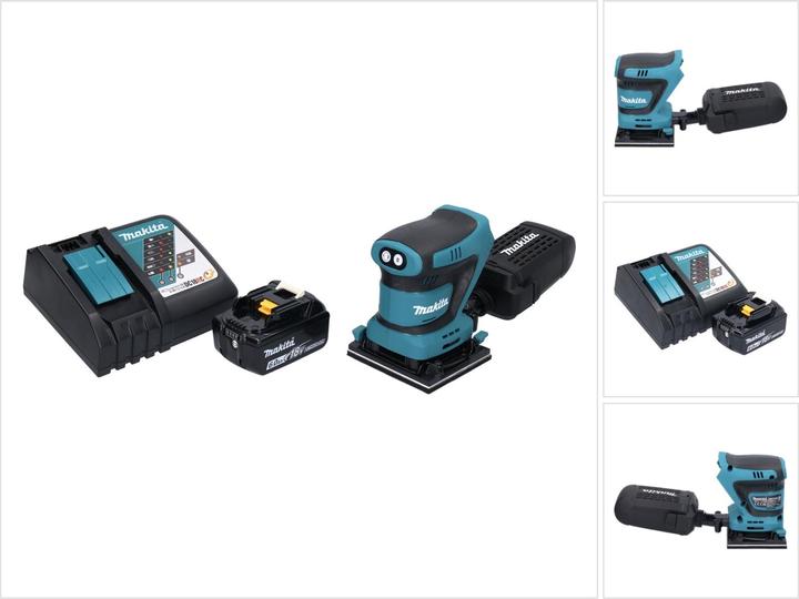 Makita DBO480RG1 Cordless Finishing Sander 112 x 102mm 18V + 1x Battery 6.0Ah + Charger (Sander)