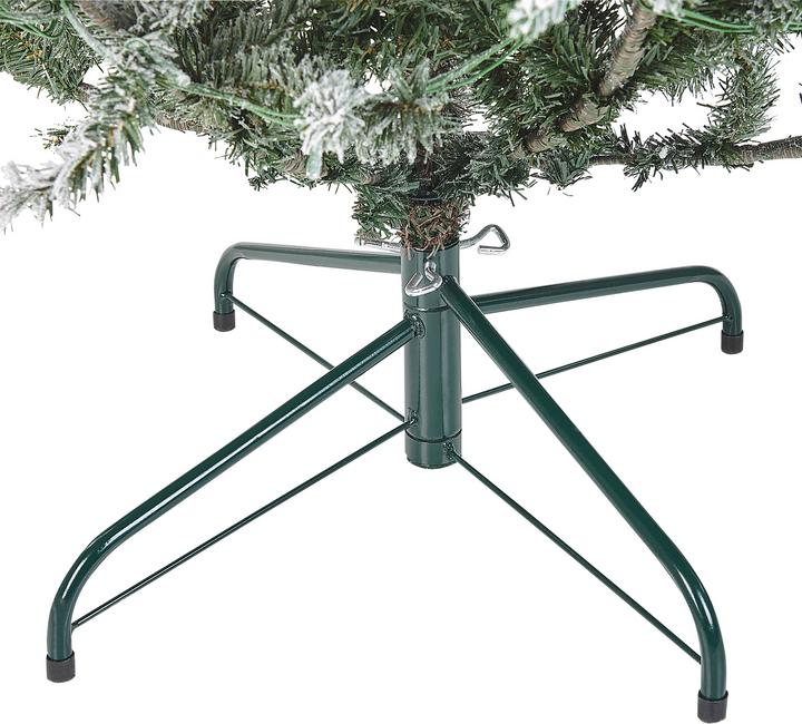 Produktbild Beliani Künstlicher Weihnachtsbaum mit LED Beleuchtung schneebedeckt 180 cm weiss BRISCO (180 cm)