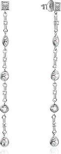 Produktbild Beneto Long silver earrings with zircons AGUP1968 (L)
