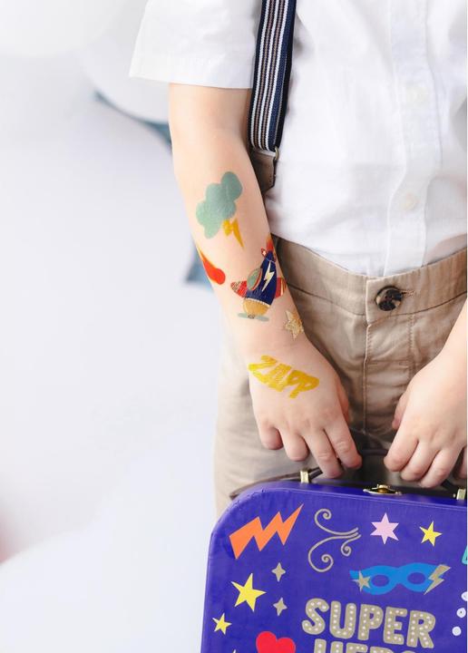 Produktbild Partydeco Tattoo Set Flugzeug