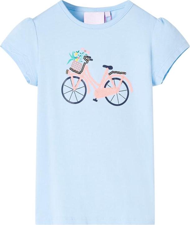 VidaXL Kinder-T-Shirt Hellblau 92,Material: 95 % Baumwolle. 5 (92)