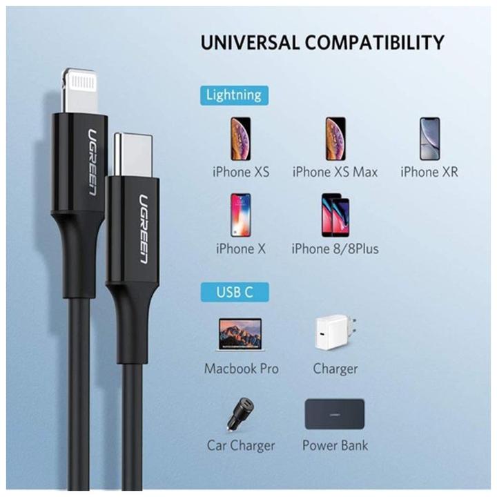 Image du produit Ugreen Câble Lightning vers USB-C 2.0 (1 m, USB 2.0)