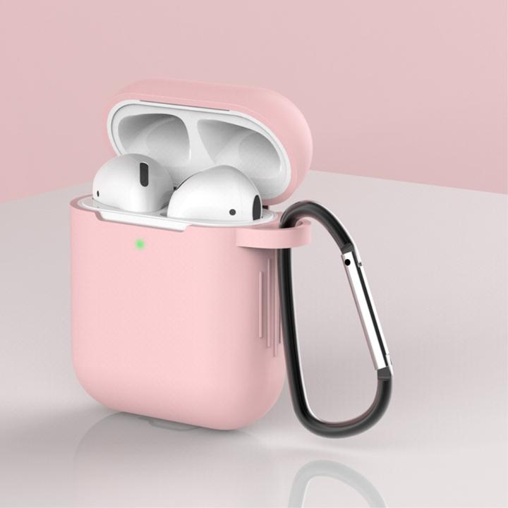 Cover-Discount Airpods 1/ 2 - Silikon Schutzhülle rosa (Kopfhörer Hülle)