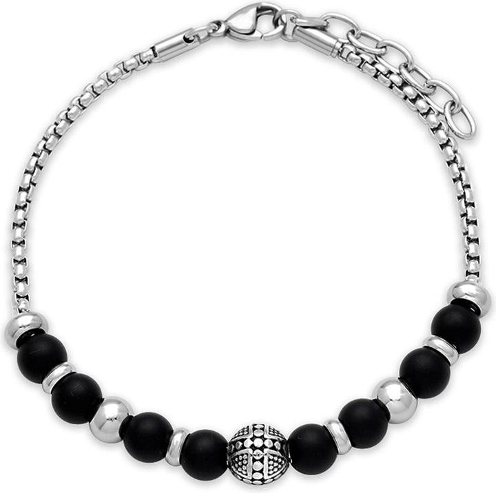 Immagine prodotto Leyda Bracciale con pietre preziose e acciaio inossidabile (22 cm, Pietra, Acciaio inossidabile)