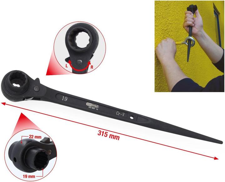 Produktbild KS Tools Gerüstbauschlüssel (22 mm)