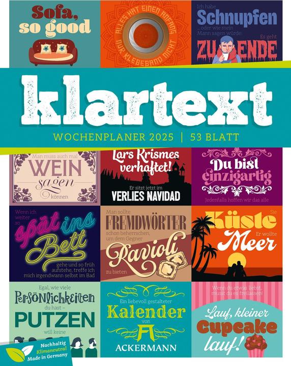 Produktbild Klartext Sprüchekalender (25 x 33 cm, Kein Einband, Deutsch)