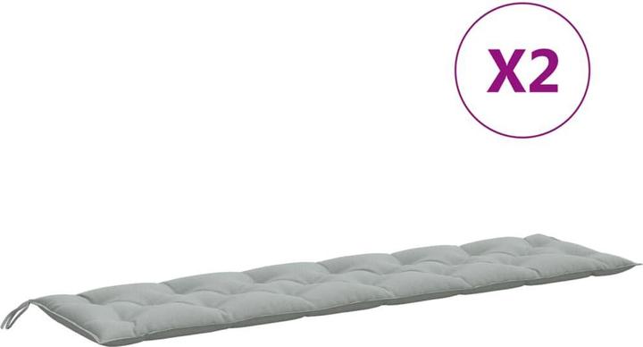 Image du produit VidaXL Coussins de banc de jardin 2 pcs. tissu (200 x 50 x 7 cm)