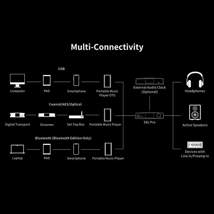 Actual product image Aune S9c Pro BT (Display, USB-DAC, Bluetooth)