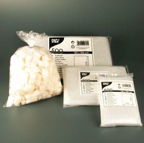 Image du produit Papstar Sachet plat, dimensions : (L)100 x (H)200 mm, transparent (500 x)
