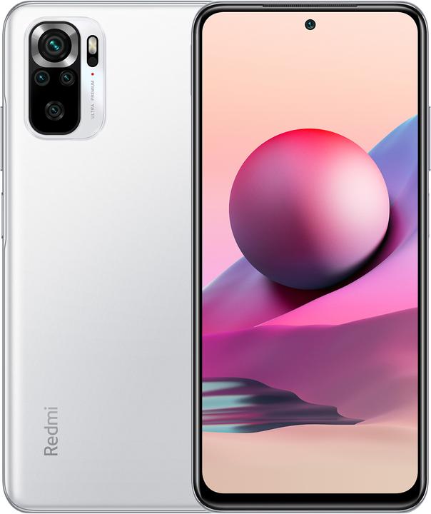 Actual product image Xiaomi Redmi Note 10S (128 GB, Pebble White, 6.43", Dual SIM, 64 Mpx, 4G)