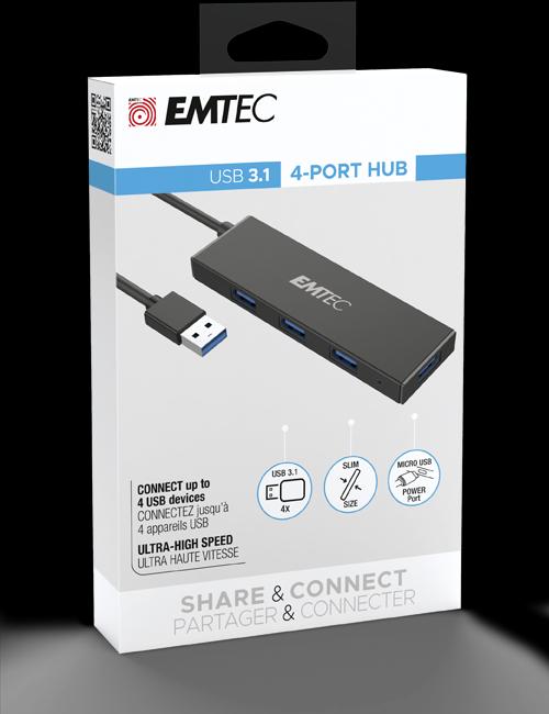 Actual product image Emtec T620A (USB-A, 4 Ports)