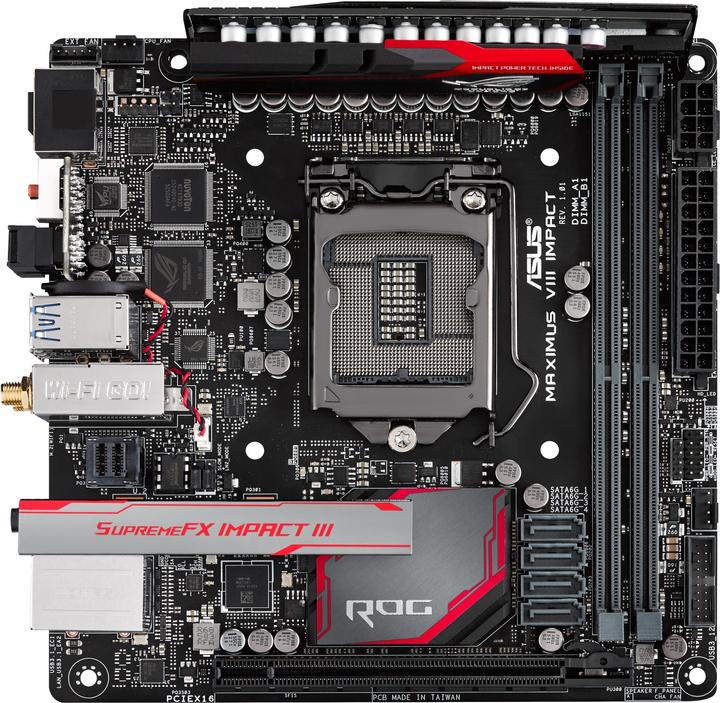 ASUS Maximus VIII Impact (LGA 1151, Intel Z170, Mini-ITX)