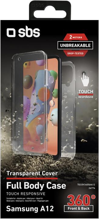 Immagine prodotto SBS Copertura completa a 360° per Samsung Galaxy A12 - Collezione infrangibile (Samsung Galaxy A12)