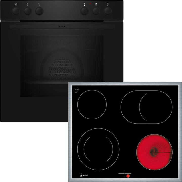 Immagine prodotto Neff Set da incasso, E1DCA0AK3 + M16SRF0L0, cucina da incasso, piano cottura elettrico, EX1B0