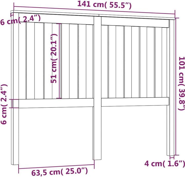 Actual product image VidaXL Alberto (141 x 6 x 101 cm)