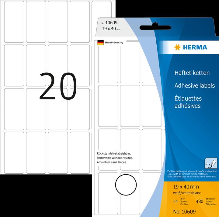 Image du produit Herma Étiquettes amovibles à usage multiple