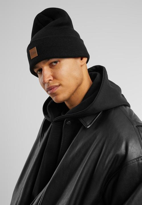 Actual product image Urban Classics Leatherpatch Long Beanie (One size)