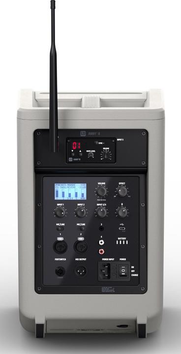 Produktbild LD Systems ANNY® 8 HHD B8 G - Tragbarer Bluetooth® PA-Lautsprecher mit Akku, Mixer und 1x Funkmikrofon, Urban (Aktiv)