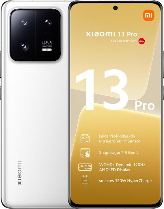 Xiaomi 13 Pro (256 GB, Ceramica Bianco, 6.73", SIM + eSIM, 50 Mpx, 5G)