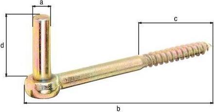 Actual product image GAH Clamp to screw in 13x165mm galvanic yellow zinc plated (Blocks, 1 pcs.)