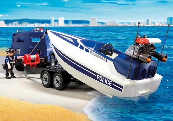 Image du produit Playmobil Fourgon et vedette de police (5187, Playmobil City Action)