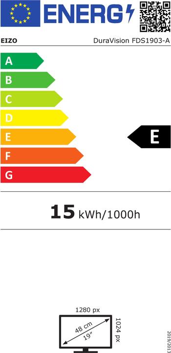 Energie-Label Eizo FDS1903-A DuraVision (1280 x 1024 Pixel, 19")